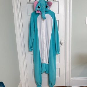 Sazac Island Blue and Pink Elephant Onesie